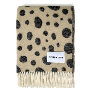 Cheetah Blanket | Beige/Off Black by MAISON DEUX (cheetah-blanket)