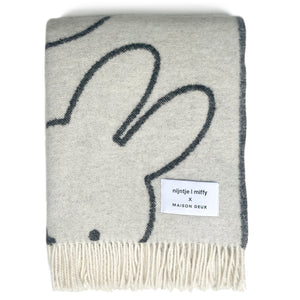Miffy Blanket | White/Black by MAISON DEUX (miffy-blanket-white-black)