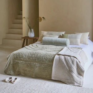 Rainbow Throw | Spray Green by URBAN NATURE CULTURE (plaid-rainbow-spray-green)