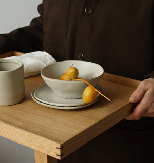 Flow Plate Small | Off white speckle by FERM LIVING (flow-plate-sml-off-white-spe)