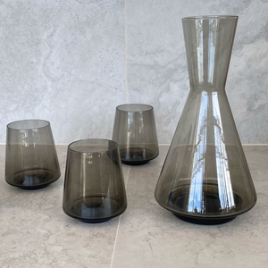 Yvette Drinking Glass Set of 4 | Smoke by BLOOMINGVILLE (yvette-drinking-glass-set-of-4-smoke)