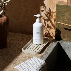 Sink Tray and Sponge Holder Silicone | Sand by DESIGNSTUFF (sink-tray-and-sponge-holder-silicone-sand)