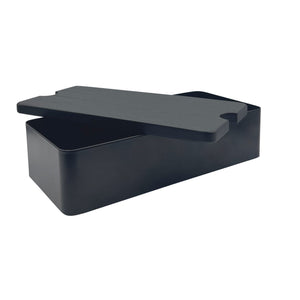 Storage Box With Divider | Black by DESIGNSTUFF (storage-box-with-divider-black)