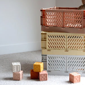 Slant Collapsible Crate | L | 50 x 33cm | Tuscany by DESIGNSTUFF (slant-collapsible-crate-l-50-x-33cm-tuscany)