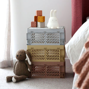 Slant Collapsible Crate | L | 50 x 33cm | Tuscany by DESIGNSTUFF (slant-collapsible-crate-l-50-x-33cm-tuscany)