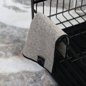 Hemp Marle Scourer & Bamboo Dishcloth | Black | (Set of 2) by DESIGNSTUFF (hemp-marle-scourer-bamboo-dishcloth-black-set-of-2)