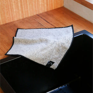 Hemp Marle Scourer & Bamboo Dishcloth | Black | (Set of 2) by DESIGNSTUFF (hemp-marle-scourer-bamboo-dishcloth-black-set-of-2)