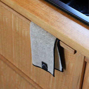 Hemp Marle Scourer & Bamboo Dishcloth | Black | (Set of 2) by DESIGNSTUFF (hemp-marle-scourer-bamboo-dishcloth-black-set-of-2)