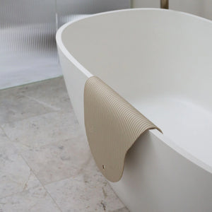 DesignStuff Curv Silicone Bath Mat Sand Non Slip