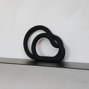 Curve Silicone Trivet L | Black