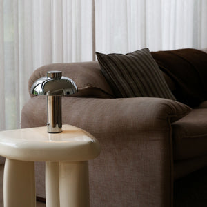 Elio Pillar Portable Lamp | Chrome/Chrome by DESIGNSTUFF (elio-pillar-portable-lamp-chrome-chrome)