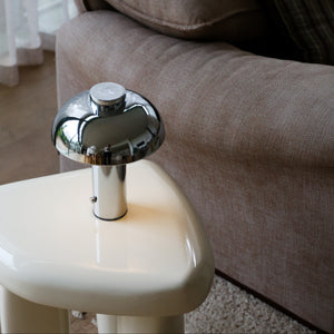 Elio Pillar Portable Lamp | Chrome/Chrome by DESIGNSTUFF (elio-pillar-portable-lamp-chrome-chrome)