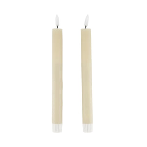 VIAH LED Candle Set of 2 | Sand
