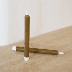 Designstuff VIAH LED Candle Set of 2 | Fern