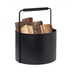 ASHI Wood basket - Black by BLOMUS (ashi-wood-basket-black)