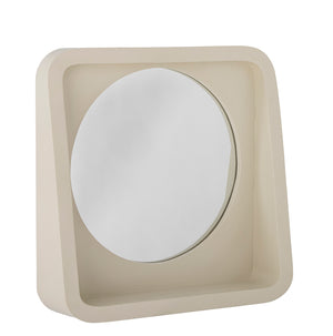 Phoebe Polyresin Mirror W/Shelf | Natural by BLOOMINGVILLE (phoebe-mirror-w-shelf-nature-polyresin)
