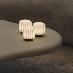 Dentelles Portable Lamps 9cm Set of 3 | Gold Base by ATELIER PIERRE (dentelles-9-light-usb-recharge-gold-base-9cm)