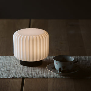 Dentelles Portable Lamp 15cm | Black Base by ATELIER PIERRE (15-light-usb-recharge-black-base-15cm)