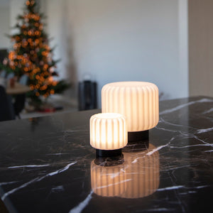 Dentelles Portable Lamp 15cm | Black Base by ATELIER PIERRE (15-light-usb-recharge-black-base-15cm)