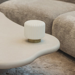 Dentelles Portable Lamp 15cm | Gold Base by ATELIER PIERRE (dentelles-15-light-usb-recharge-gold-base-15cm)