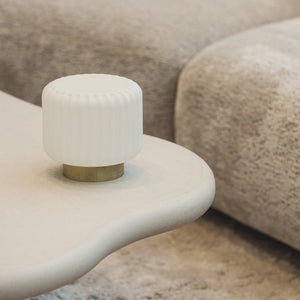 Dentelles Portable Lamp 15cm | Gold Base by ATELIER PIERRE (dentelles-15-light-usb-recharge-gold-base-15cm)