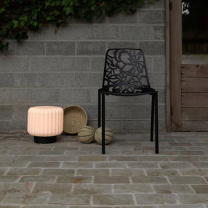 Dentelles Portable Lamps XL 30cm | Black Base by ATELIER PIERRE (dentelles-wide-xl-light-usb-recharge-black-base-30cm)