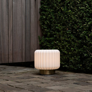 Dentelles Portable Lamps XL 30cm | Gold Base by ATELIER PIERRE (dentelles-wide-xl-light-usb-recharge-gold-base-30cm)