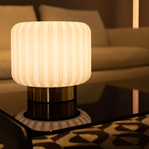 Dentelles Portable Lamps XL 30cm | Gold Base by ATELIER PIERRE (dentelles-wide-xl-light-usb-recharge-gold-base-30cm)