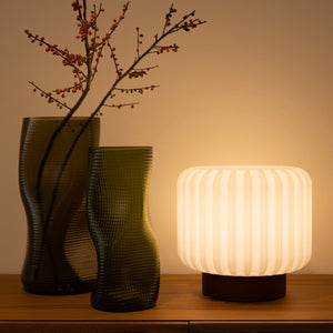 Dentelles Portable Lamps XL 30cm | Gold Base by ATELIER PIERRE (dentelles-wide-xl-light-usb-recharge-gold-base-30cm)