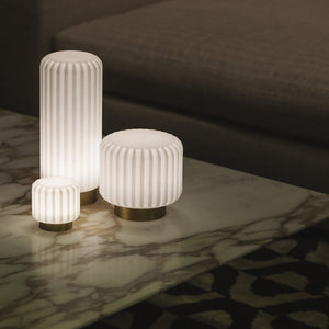 Dentelles Portable Lamps 9cm Set of 3 | Black Base by ATELIER PIERRE (dentelles-9-light-usb-recharge-black-base-9cm)