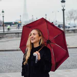 Micro Umbrella | Germain/Burgundy by Anatole (anatole-micro-umbrella-plain-germain-burgundy)