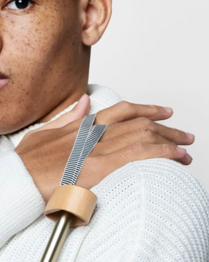 Micro Umbrella Marinières | Henri/Ivory-Navy by ANATOLE (anatole-striped-micro-umbrella-navy-stripes-henri)