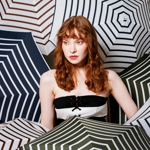 Micro Umbrella Marinières | Henri/Ivory-Navy by ANATOLE (anatole-striped-micro-umbrella-navy-stripes-henri)