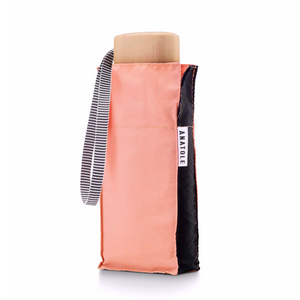 Micro Umbrella Bi Colour | Edith/Coral-Black by ANATOLE (anatole-bicolour-micro-umbrella-edith-coral-pink-black)