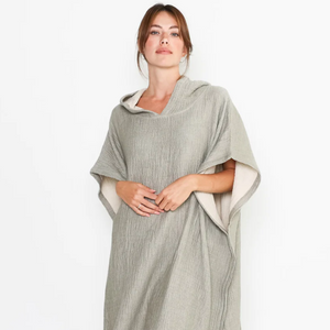 Flow Kids Poncho M/L | Olive Grey by ANZA TEXTILE COMPANY (anza-flow-poncho-m02-olive-grey)