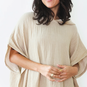 Flow Kids Poncho M/L | Mustard by ANZA TEXTILE COMPANY (anza-flow-poncho-m02-mustard)