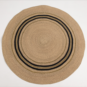 ARES Seagrass Circle Rug | Natural/Green/Black by HOLIDAY TRADING COMPANY (ares-rug)