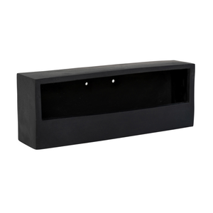 Balcony Low Wall Planter XS | Matte Black by POTTERY POTS (wally-wall-mounted-fiberstone-planter-s-40cm-grey-copy)