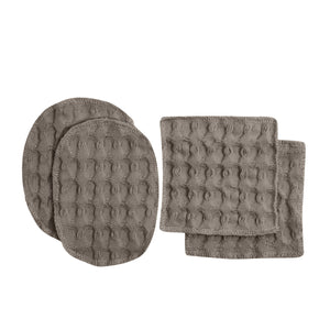 Big Waffle Make Up Pads | Clay by THE ORGANIC COMPANY (the-organic-company-big-waffle-reuseable-make-up-pads-set-of-4-clay)