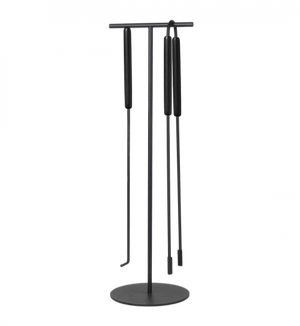 ASHI Fireplace Tool Set (Standing) 3pcs - Black Oak by BLOMUS (ashi-fireplace-tool-set-standing-3pcs-black-oak)