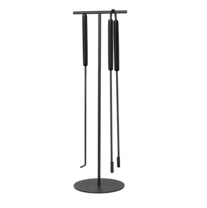 ASHI Fireplace Tool Set (Standing) 3pcs - Black Oak by BLOMUS (ashi-fireplace-tool-set-standing-3pcs-black-oak)