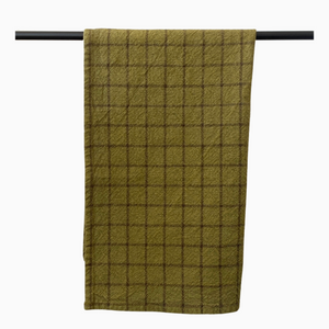 CANA Tea Towel | Olive/Oxyde by CHARVET EDITIONS (charvet-editions-tea-towel-cana-olive)