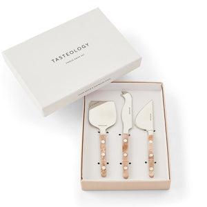 Resin Cheese Knives Set of 3 - Taupe by TASTEOLOGY (cheese-knives-set-of-3-taupe)