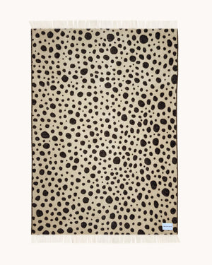 Cheetah Blanket | Beige/Off Black by MAISON DEUX (cheetah-blanket)