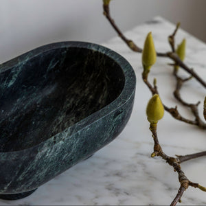 The Muse Footed Oval Tray | Verde Alpi