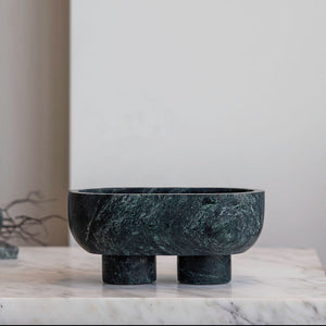 Cotheory The Muse Footed Oval Tray | Verde Alpi