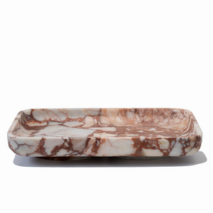 Architect Footed Letter Tray | Brown Calacatta