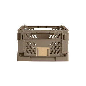 Slant Collapsible Crate | L | 50 x 33cm | Taupe by DESIGNSTUFF (slant-collapsible-crate-l-50-x-33cm-taupe)