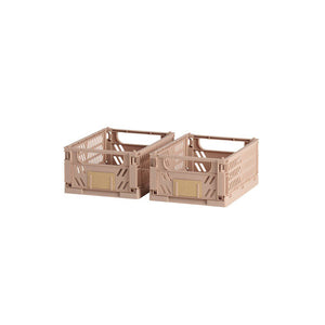 Slant Collapsible Crate | XS | 17 x 13cm | Tuscany (2pc) by DESIGNSTUFF (slant-collapsible-crate-xs-17-x-13cm-tuscany-2pc)