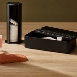 Storage Box With Divider | Black by DESIGNSTUFF (storage-box-with-divider-black)